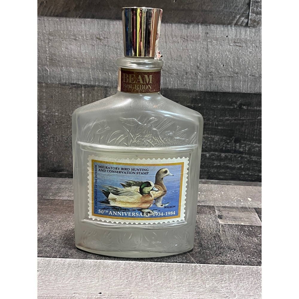 Jim Beam Duck Stamp Series Decanter 50th Anniversary American Wigeon 1984 Empty
